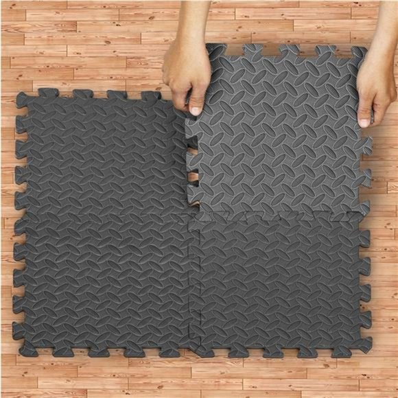 12, 16, 36 Sq Ft Interlocking Exercise Foam Mats with Border – Interlocking Mats - Picture 6 of 7